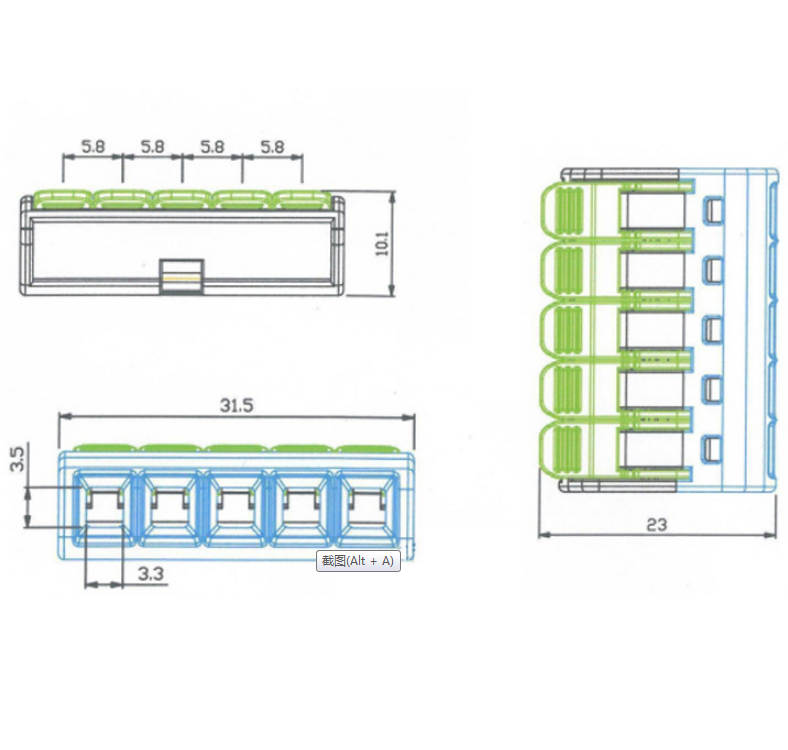 26p端子_拔蓋式快接端子 265 UL認證免鎖螺絲接線端子